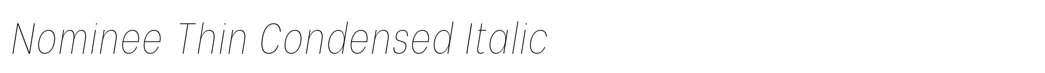 Nominee Thin Condensed Italic image
